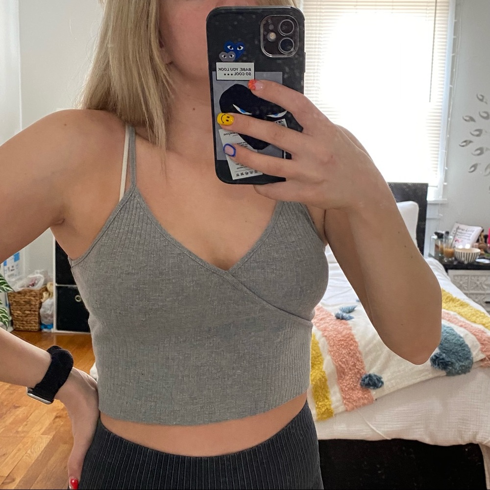 Grey TopShop Cropped Tank
